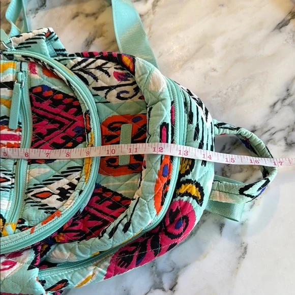 Vera Bradley Pueblo Colorful Geometric Quilted Backpack - Picture 13 of 14